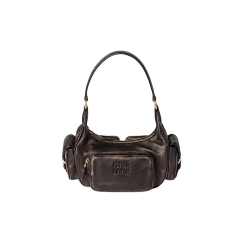 MIU MIU Lambskin Сумка через плечо Стандартная Женская Кофейного цвета