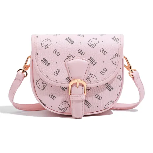 Санрио Hello Kitty ПУ (полиуретан) Saddle Сумка через плечо Обычная Женская Розовая Коричневая Молочно-чайная