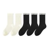 5 пар (2 молочно-белых + 3 черных)