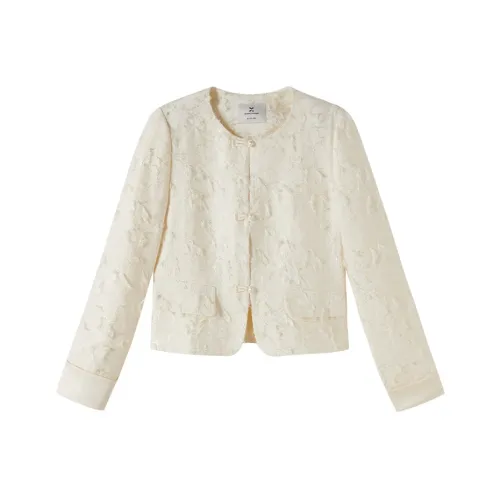 XIANGYING Цапельно-белый Женское короткое пальто