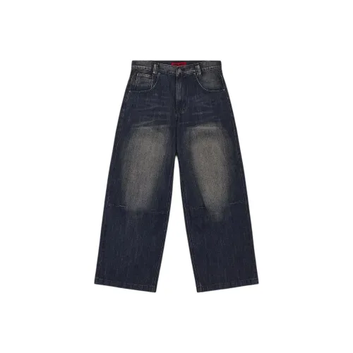 Jaded London MID Синий Slub Colossus Джинсы Мужские