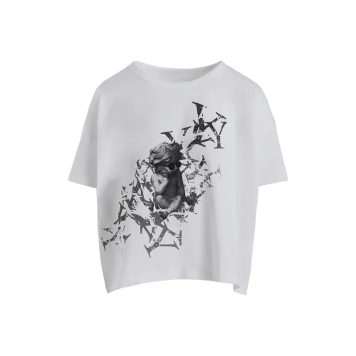 Yohji Yamamoto Экрю Женские T-рубашки