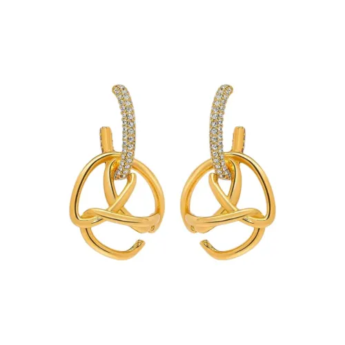 Серьги OSCAR DE LA RENTA Crystal женские золотые