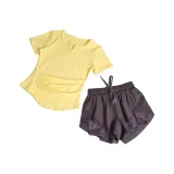 Комплект одежды (Желтый топ + Фиолетовый низ)