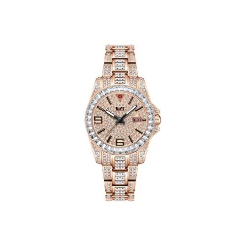 EA Кварцевый механизм сплав ремешок унисекс золотой циферблат