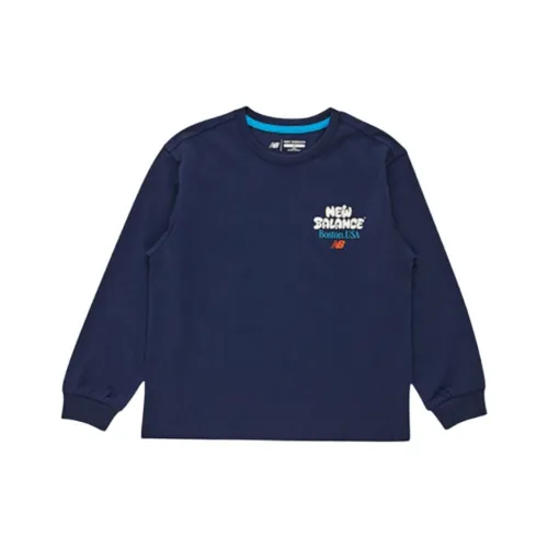 New Balance совместный бренд Темно-синие KIDS T-рубашки