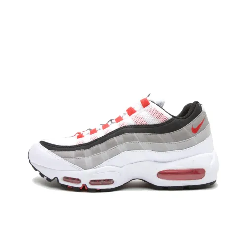 Nike Air Max 95 Беговые кроссовки Мужские Белый Серый Красный