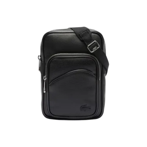 LACOSTE Кожа Сумка через плечо Мужская Черная