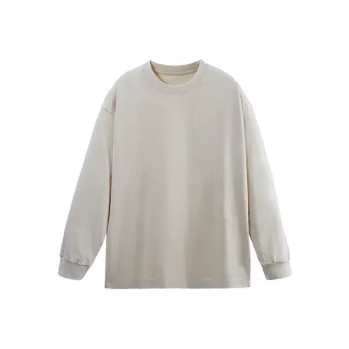 MJ STYLE Рукав с оборванным плечом Длинный рукав Т-рубашка Унисекс