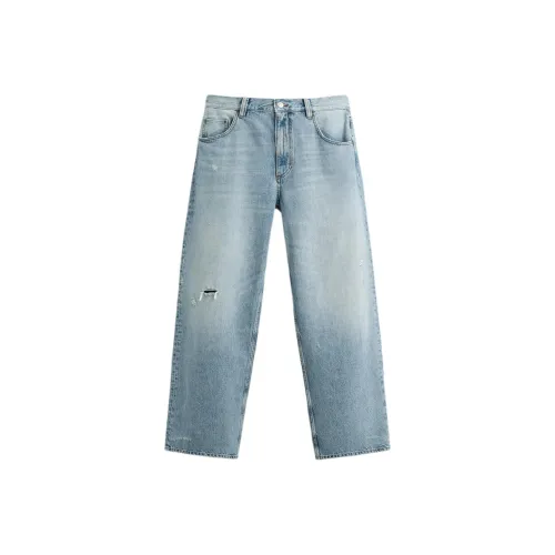 ZARA Light Blue Men's Jeans ZARA Светло-голубые мужские джинсы