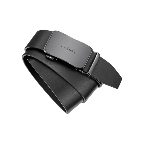 PIERRE CARDIN Ремни из крупнозернистой текстуры коровьей кожи Мужской Черный 3,5CM