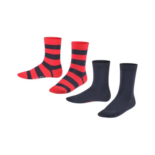 Falke 2 пачки Красный Синий + Темно-синий Носки для школы