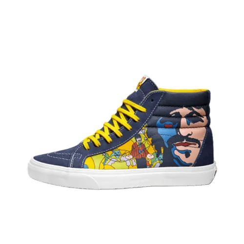 THE BEATLES x Vans SK8 HI Высокие Кроссовки для скейтбординга Унисекс Синие