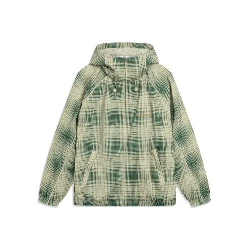 LINING Basketball Collection MUST HAVE для EVERY Веер Тренчкот Мужской Эдем Зеленый Пена Хаки В клетку