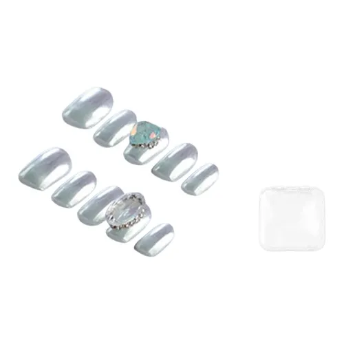 BDQC Мягкий Magic Mirror Розовый Ледяной Прозрачный Искра False Nail Короткий LADDER Сине-зеленый Однотонный Стиль Instagram