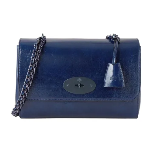 Mulberry Lily Телячья кожа Сумка через плечо Средняя Женская Сапфирово-синий