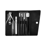 Высококачественный 7-штучный набор для сглаживания кутикулы, классический черный
