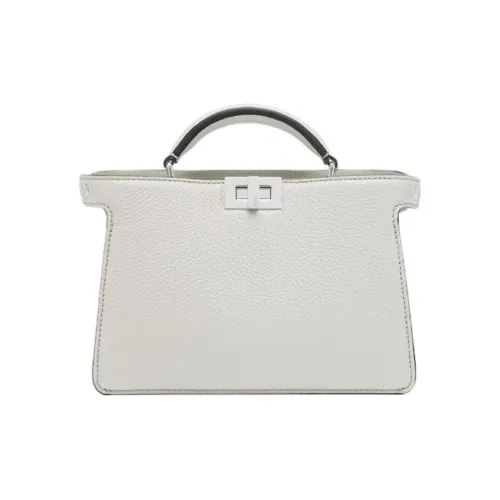 FENDI Peekaboo ISeeU Телячья кожа Сумка Женская Белая