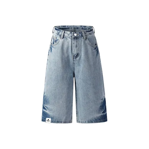 Снупи Светло-синие Женские Джинсовые Шорты