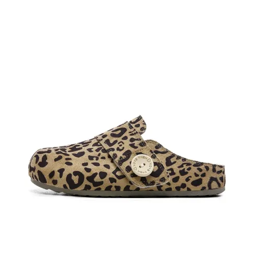 PIPI PURPLE Тихие Домашние тапочки Женские с Леопардовым принтом