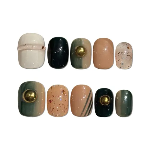 BDQC Градиентный Fashion Premium Рefined 15mm с White Улучшающий эффект False Nail Короткий LADDER Многоцветный