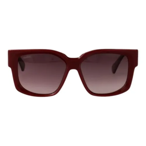 MaxMara Квадратные Солнцезащитные Очки Женские Красные