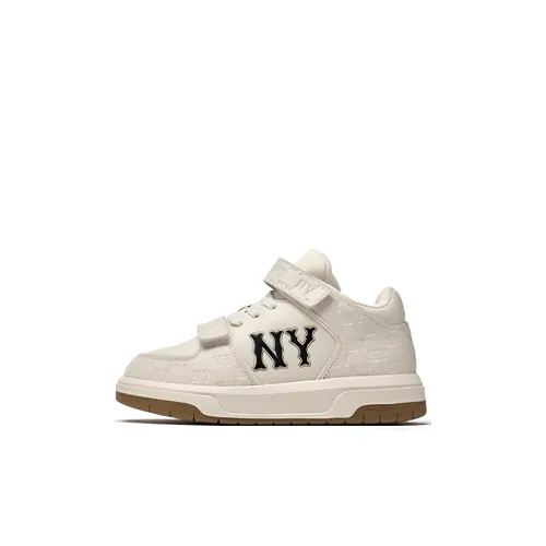 Mlb Base Logo New York Yankees Дышащий Легкий Амортизация MID Топ KIDS Lifestyle Shoes Крем Детский