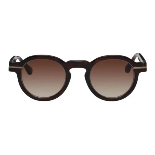 Matsuda Ацетат Круглые Солнцезащитные очки Мужские Коричневые