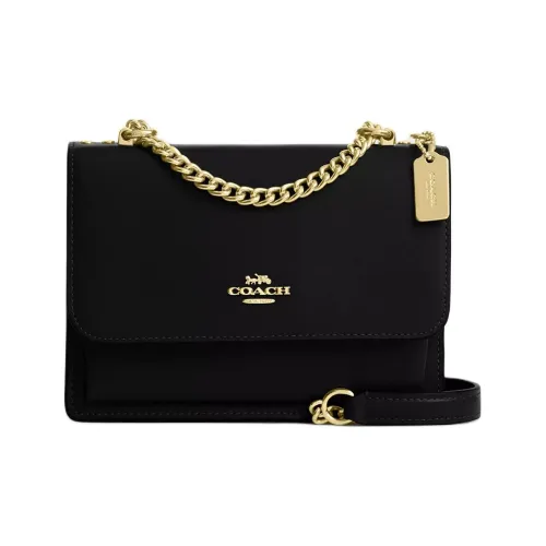 COACH Klare Телячья кожа Сумка через плечо Мини Женская Черная