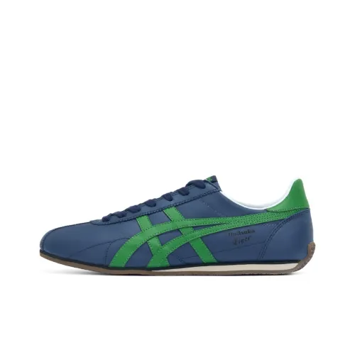 Onitsuka Tiger Runspark Устойчивый к истиранию Низкий Топ Casual Унисекс Темно-синий