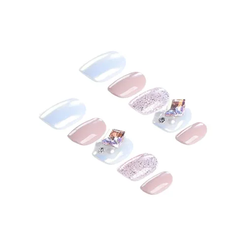 BDQC Мягкий Magic Mirror Розовый Осветляющий Элегантность Сияние False Nail Короткий LADDER Розовый Jump Цвет Милый