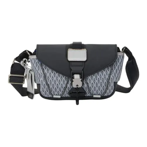 TUMI Нейлон Сумка через плечо Женская Серо-синяя Сетка