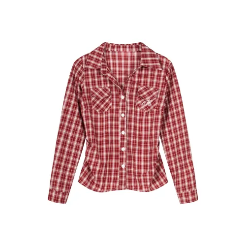 7 SEVFUN Красный Женские Рубашки