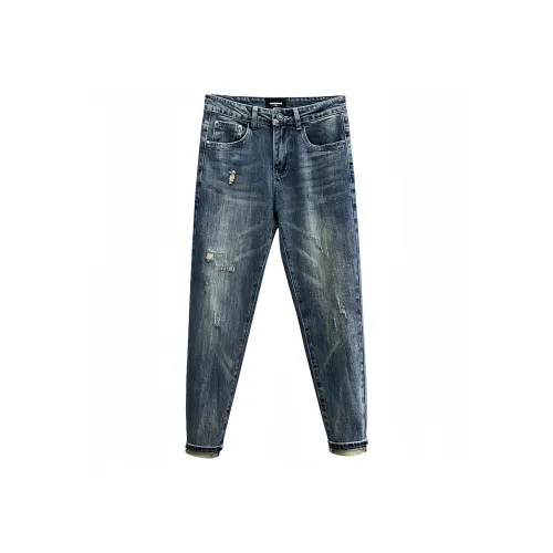 CAT'S PAW Синий Унисекс Джинсы