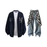 Синий + Винтажный Синий Джинсы