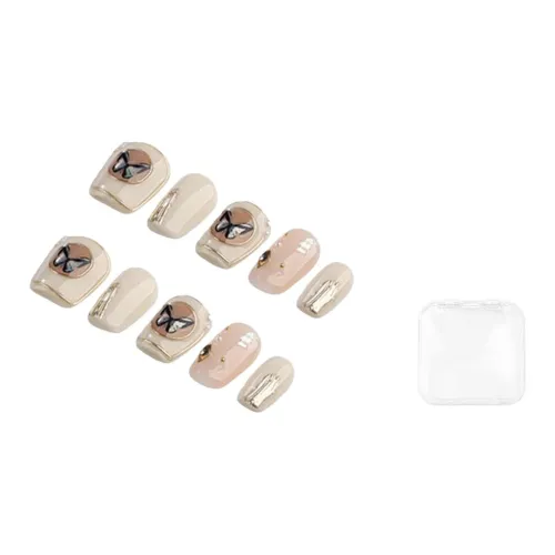 BDQC Барокко Бабочка Minimalist Style Fashion False Nail Укороченный Короткий LADDER Бежевый Однотонный Стиль Instagram