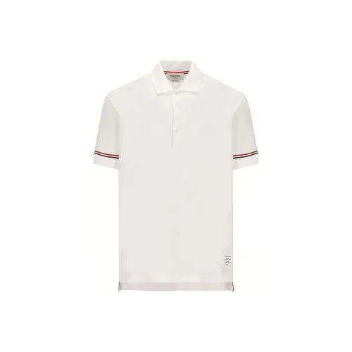 THOM BROWNE· SS24 Поло Мужское Белое