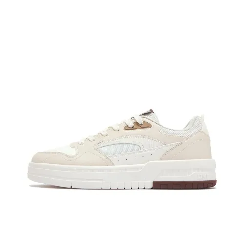 361° Slip-resistant Waterproof Abrasion-resistant Low-top Skateboard Shoes Men's Feather White Oat Milk