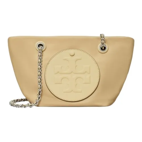 TORY BURCH Ella Ткань Сумка через плечо Маленькая Унисекс Пралине Цвет