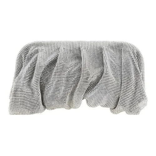 BENEDETTA BRUZZICHES Кристальный Алюминиевый Клатч Стандартный Женские Серебристый Кристалл