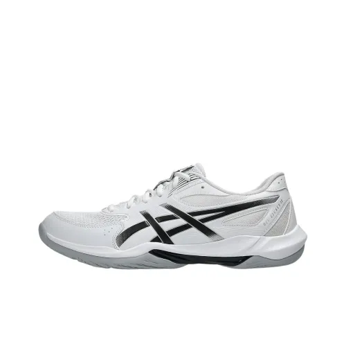 Asics Gel Rocket 12 Дышащая Поддерживающая Волейбольная Обувь Унисекс Белая