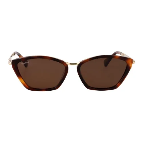 MaxMara Кошачий глаз Солнцезащитные очки Женские Золото