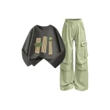 Dui Hai Улыбка Речно-каменный серый + Dui H Квадрат Крючок и петля K На открытом воздухе Зелёный