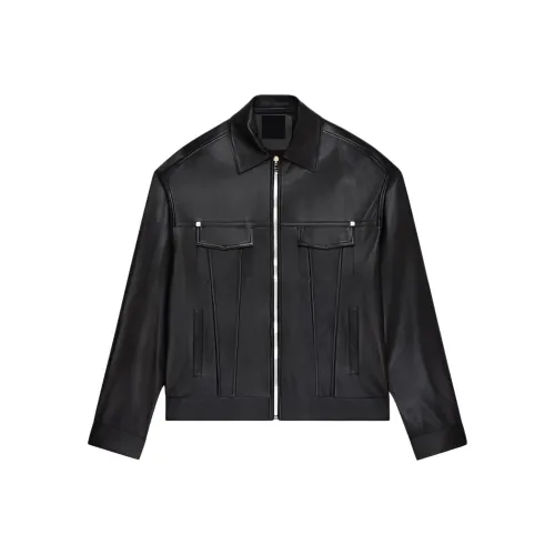 Givenchy Кожа Куртка Мужская Черная