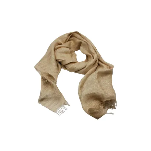 FABIANA FILIPPI Linen Knitted Scarves Women's Khaki