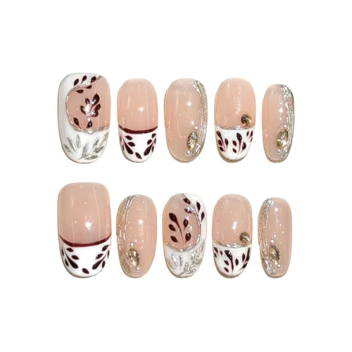 BDQC Мода Французский Осветляющий Лак для ногтей 20 мм False Nail Овальный Розовый Градиентный Милый