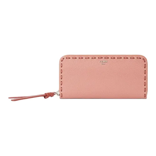 FENDI Peekaboo Телячья кожа Кошелек Большой Женские Розовый