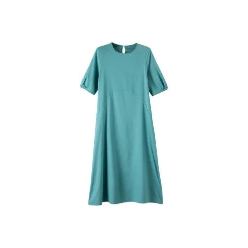 Late White Короткий рукав Платье Женское