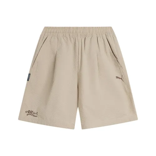 PUMA Темно-хаки Унисекс Повседневные Шорты