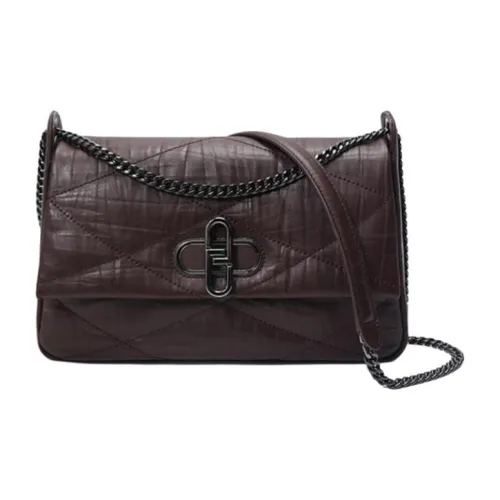 DILAKS Коровья кожа Сумка через плечо Большая Женская Шоколад